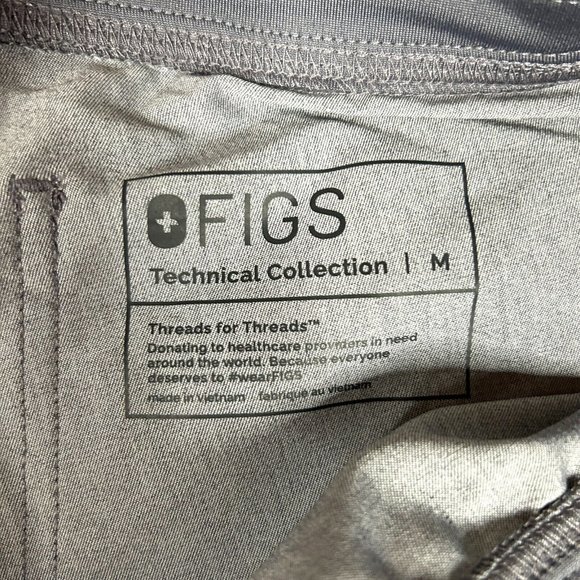 NWT FIGS Technical Collection Womens M Livingston Scrub Pant Graphite Gray - Picture 3 of 9